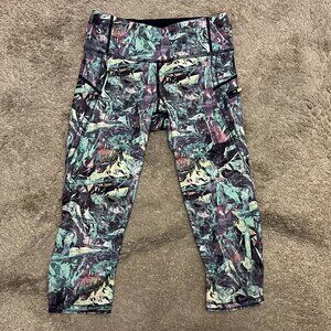 Lululemon Run Inspire Crop Leggings Size 4. Luxtreme Multicolor Pattern